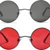 CEREMONYT Sunglasses Round Circle Lennon Glasses Retro Round Polarized Sunglasses Hippie Style Small Circle Sun Glasses
