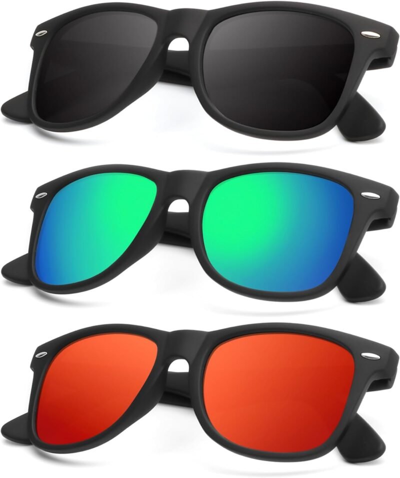 CEREMONYT Sunglasses Browline Sunglasses Men Polarized for Mens and Women Unisex Sun Glasses for Driving UV Protection