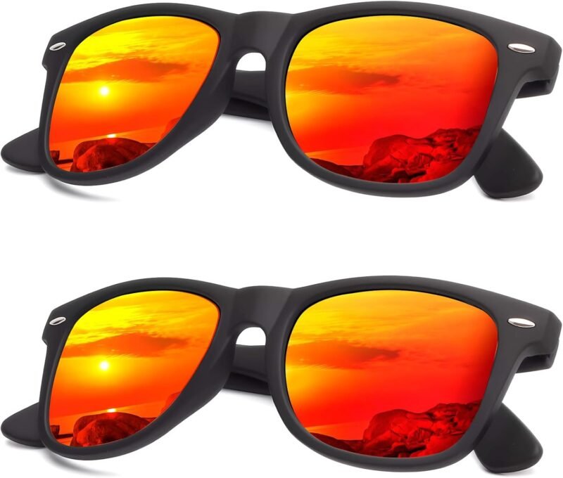 CEREMONYT Sunglasses Browline Sunglasses Men Polarized for Mens and Women Unisex Sun Glasses for Driving UV Protection