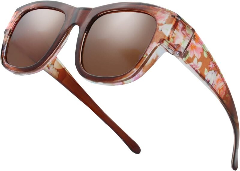 CEREMONYT Sunglasses Wraparound The Fresh High Definition Polarized Wrap Around Shield Sunglasses for Glasses – Leather Eyeglasses Case