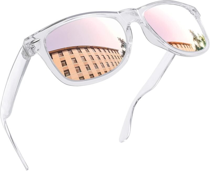 CEREMONYT Sunglasses Browline Square Sunglasses Polarized UV Protection Trendy Designer Sun Glasses Men Women