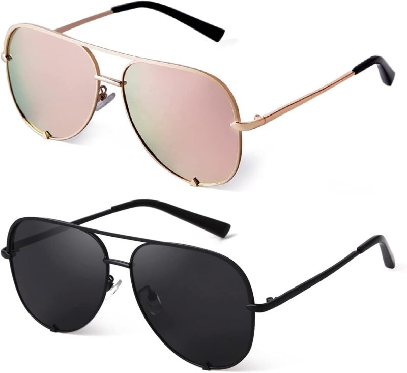 CEREMONYT Sunglasses Oversized  Sunglasses for Women Men Trendy Retro Bulk Shade Black Faded Sun Glasses Classic UV Protection