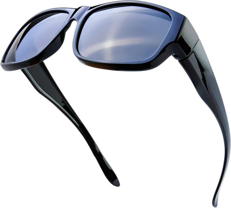 CEREMONYT Sunglasses Wraparound The Fresh High Definition Polarized Wrap Around Shield Sunglasses for Glasses – Leather Eyeglasses Case