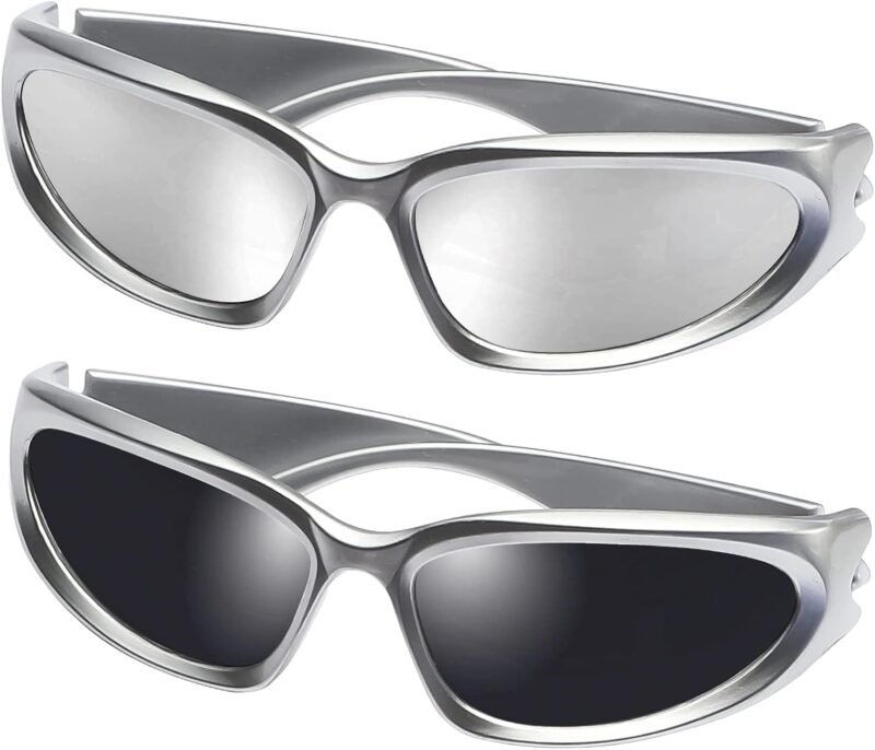 61AO_rqqbUL._AC_SL1500 CEREMONYT Sunglasses Wraparound Wrap Around Sports Sunglasses for Men Women Fashion Oval Thick Frame Sun Glasses Stylish Sport Wrap Shades