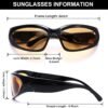 CEREMONYT Sunglasses Oval Fashion Sunglasses for Men Women Trendy Swift Oval Dark Futuristic Sunglasses Shades Glasses Eyeglasses