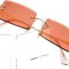 CEREMONYT Sunglasses Square  Rectangle Sunglasses for Women Men Vintage Rimless Square Sun Glasses Candy Color
