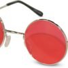 CEREMONYT Sunglasses Round Circular Party Sunglasses Round Hippie Retro Shades with Colored Lenses