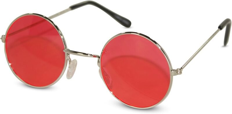 CEREMONYT Sunglasses Round Circular Party Sunglasses Round Hippie Retro Shades with Colored Lenses