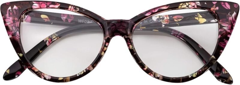 CEREMONYT Sunglasses Cat Eye  Sunglasses for Women Classic Vintage High Pointed Winged  Design