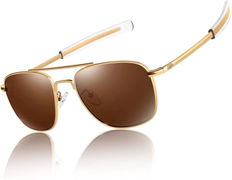 CEREMONYT Sunglasses Sunglasses Lightweight TR90 Unbreakable Polarized Driving Metal Frame Pilot Sun Glasses with UV Protection