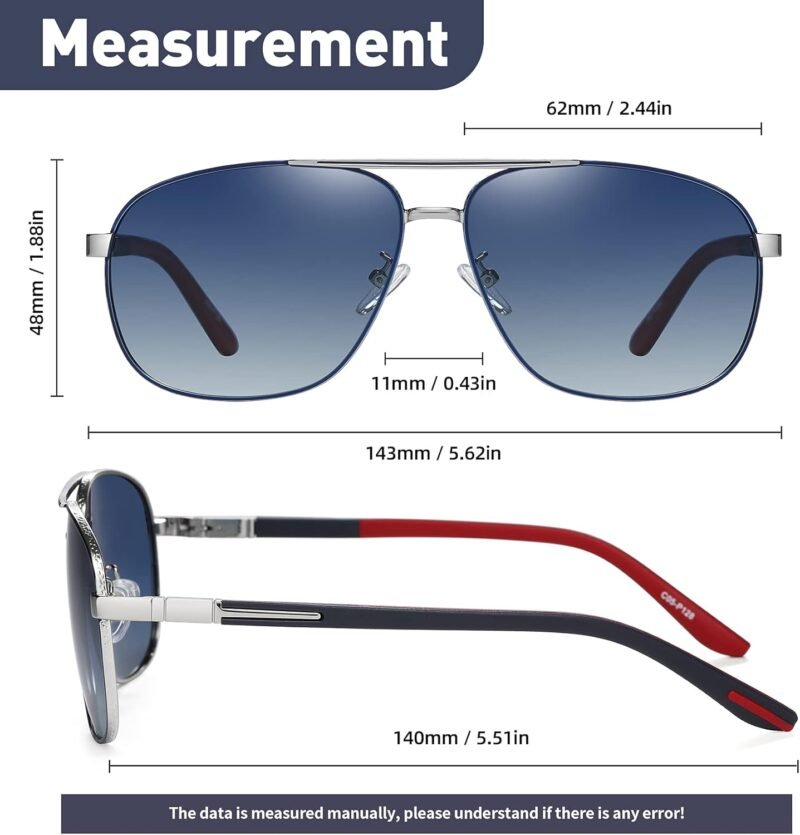 CEREMONYT Sunglasses Polarized  Sunglasses for Men Classic Sunglasses, UV400 Protection Mirror Lens, Fashion Vintage