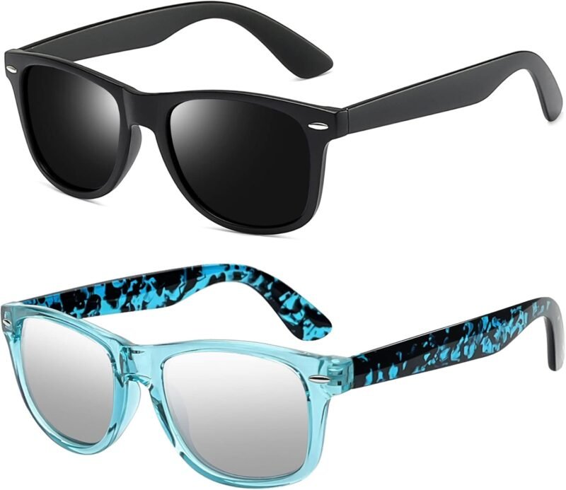 CEREMONYT Sunglasses Browline Square Sunglasses Polarized UV Protection Trendy Designer Sun Glasses Men Women