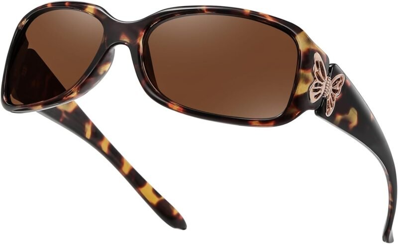 CEREMONYT Sunglasses Wraparound Women’s Polarized Sunglasses – Fashionable Wraparound Butterfly Design with UV400 Protection