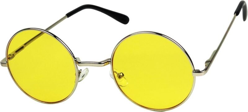 CEREMONYT Sunglasses Round Retro Round Style 70s Sunglasses Colorful Tint Groovy Hippie Mens Womens Shades