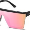 CEREMONYT Sunglasses Square  Oversized Square Sunglasses for Women Men Fashion Siamese Lens Style Flat Top Shield Shades