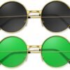 CEREMONYT Sunglasses Round 1-3 Pairs Hippie Sunglasses 70s Round Hippie Glasses Party Decoration Sunglasses for Women with Colored Glasses Cloth