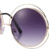 CEREMONYT Sunglasses Round Pro Women’s Double Circle Metal Wire Frame Oversized Round Sunglasses