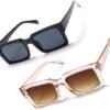 CEREMONYT Sunglasses Square Sunglasses For Women Minimalist Classic Design Fashion UV400 Square Sun Glasses Unisex TY2984