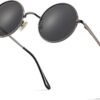 CEREMONYT Sunglasses Round Trendy Small Round Polarized Sunglasses for Men Women Circle Hippie Style Sun Glasses