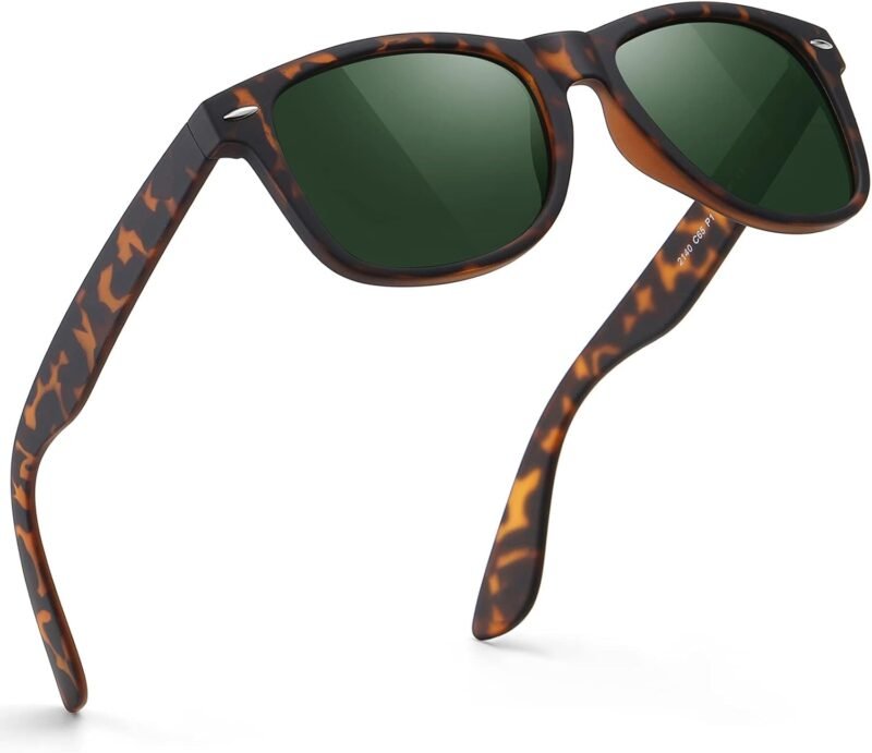 CEREMONYT Sunglasses WayfarerMen Polarized Sunglasses Wayfarerfor Mens and Womens,Black Retro Sun Glasses Driving Fishing UV Protection