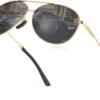 CEREMONYT Sunglasses for Men Polarized UV Protection Trendy Metal Pilot Sunglasses for Driving Hiking Travel