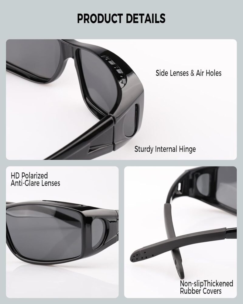 61G0BU13eaL._AC_SL1500 CEREMONYT Sunglasses Wraparound Glasses Sunglasses For Men Women, Fit Over Sunglasses Polarized UV400 Protection Sunglasses Over Glasses