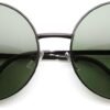 CEREMONYT Sunglasses Round  Super Large Oversized Metal Round Circle Sunglasses