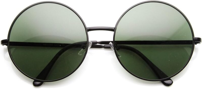 CEREMONYT Sunglasses Round  Super Large Oversized Metal Round Circle Sunglasses