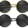 CEREMONYT Sunglasses Round 1-3 Pairs Hippie Sunglasses 70s Round Hippie Glasses Party Decoration Sunglasses for Women with Colored Glasses Cloth