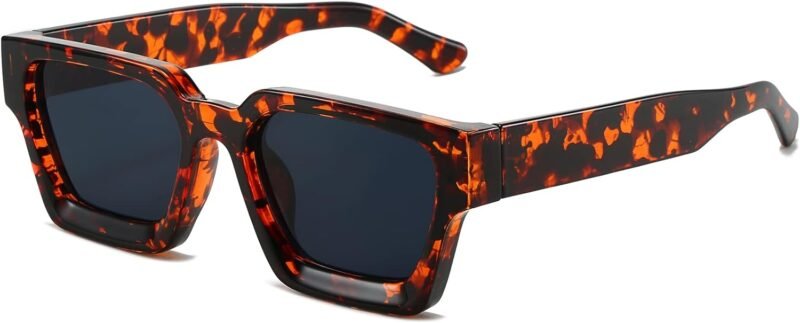 CEREMONYT Sunglasses Square  Sunglasses for Women Men Square Thick Frame Sun Glasses Simple Designer Style Shades