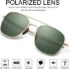 CEREMONYT SunglassesMens  Sunglasses 53mm TAC Polarized Lense Military Style Metal Frame with Bayonet Temples