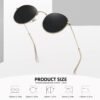 CEREMONYT Sunglasses Round Polarized Sunglasses for Women Men Classic Retro Metal Frame Sun Glasses UV Protection