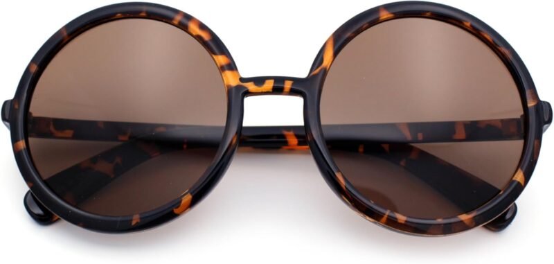 CEREMONYT Sunglasses Round  Womens Wizard Round Circle Lens Plastic Mod Fashion Sunglasses