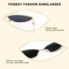 CEREMONYT Sunglasses Cat Eye Fashion Designer Sunglasses  Small Petals Shape Arc Temple Design B2298