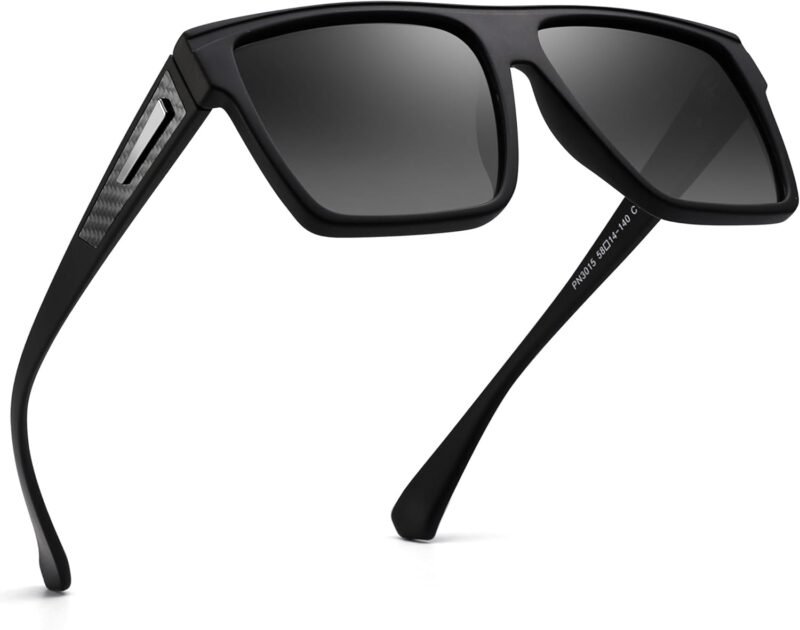 61KFr3Gz-sL._AC_SL1500 CEREMONYT Sunglasses Square Polarized Sunglasses Men Women Flat Top Square UV400 Glasses for Driving Fishing Hiking Golfing