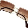 CEREMONYT Sunglasses Square  Rectangle Sunglasses for Women Men Vintage Rimless Square Sun Glasses Candy Color