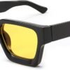 CEREMONYT Sunglasses Square  Retro 90s Square Sunglasses for Women Men Trendy Chunky Rectangle Sunglasses UV400 Protection B2385