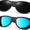 CEREMONYT Sunglasses Browline Square Sunglasses Polarized UV Protection Trendy Designer Sun Glasses Men Women