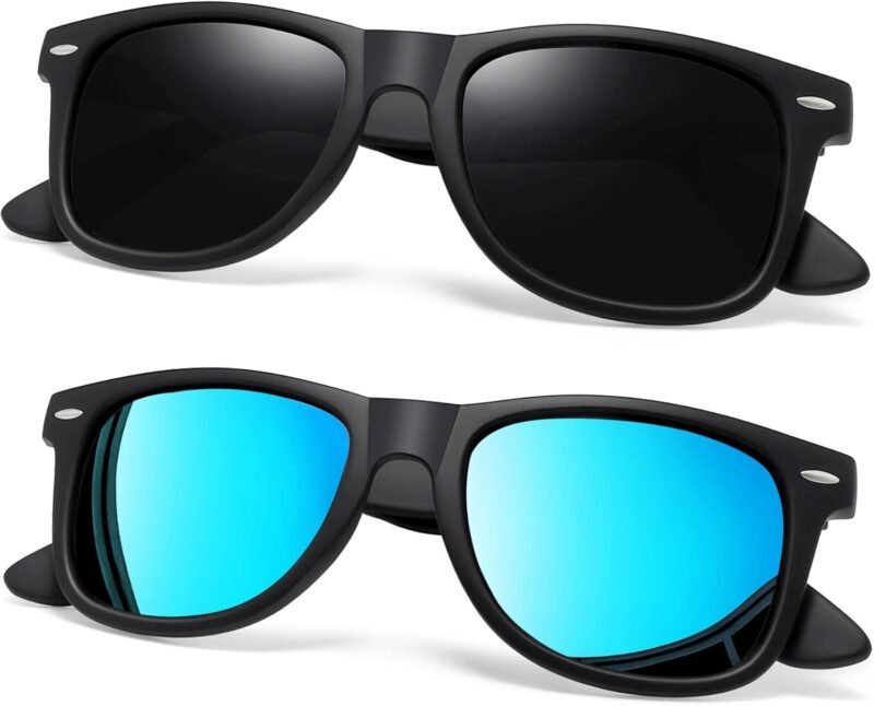 CEREMONYT Sunglasses Browline Square Sunglasses Polarized UV Protection Trendy Designer Sun Glasses Men Women