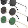 CEREMONYT Sunglasses Round Vintage Small Round Polarized Hippie Sunglasses for Men Women Circle Sun Glasses NP1002