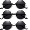 CEREMONYT Sunglasses Round  Small Round Sunglasses Polarized for Men Women Retro Vintage Circle Hippie Sun Glasses UV400