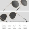 CEREMONYT Sunglasses Round Polarized Sunglasses for Women Men Classic Retro Sun Glasses Circle Metal Frame Shades UV Protection