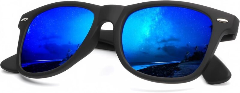 CEREMONYT Sunglasses Browline Sunglasses Men Polarized for Mens and Women Unisex Sun Glasses for Driving UV Protection