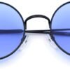 CEREMONYT Sunglasses Round  Retro Vintage Flat Color Circle Round Lens Sunglasses