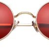 CEREMONYT Sunglasses Round Circle Lennon Glasses Retro Round Polarized Sunglasses Hippie Style Small Circle Sun Glasses