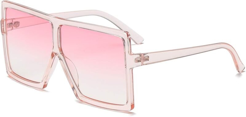 CEREMONYT Sunglasses Square Square Oversized Sunglasses for Women Men Flat Top Fashion Shades