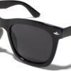 CEREMONYT Sunglasses Super Dark Black Sunglasses WayfarerUV Protection Lens Spring Hinge 80s Vintage Retro Inspired Shades