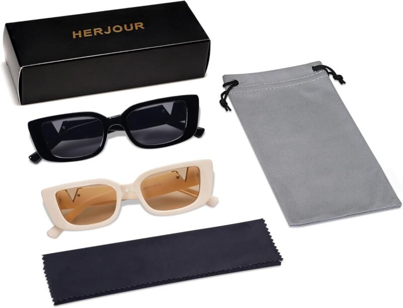 CEREMONYT Sunglasses Square  Rectangle Sunglasses for Women 90s Retro Trendy Y2K Classical Vintage Square Shades AR82037