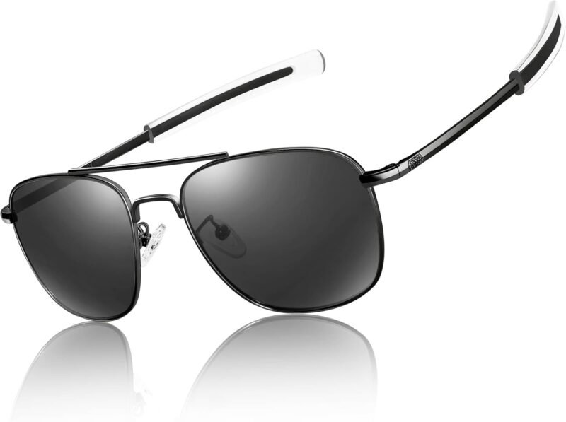CEREMONYT Sunglasses Sunglasses Lightweight TR90 Unbreakable Polarized Driving Metal Frame Pilot Sun Glasses with UV Protection
