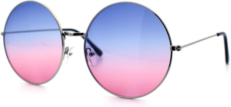 CEREMONYT Sunglasses Round Classic Oversize Joplin Style Hippie Round Circle Lens Sunglasses